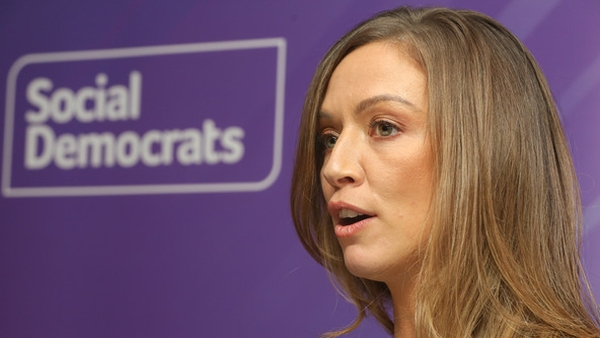 Holly Cairns at a news conference this afternoon (RollingNews.ie)