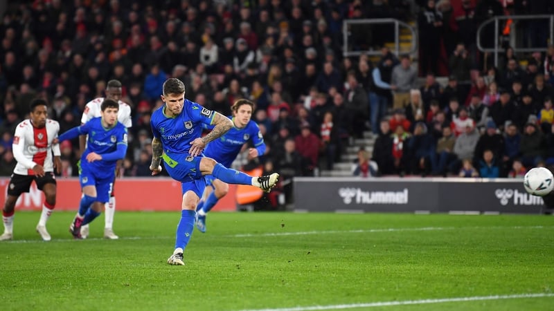 Gavan Holohan scores from the spot