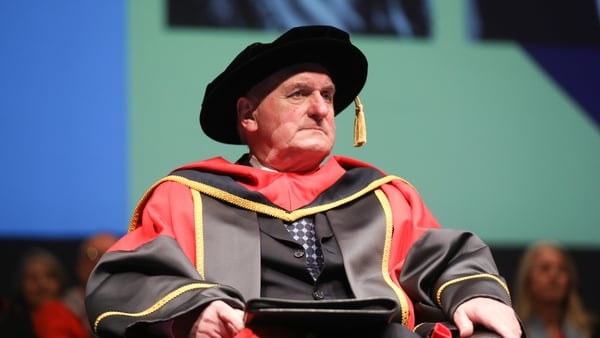 Former Taoiseach Bertie Ahern in the Helix Theatre, DCU receiving an honorary doctorate (Pic: RollingNews)