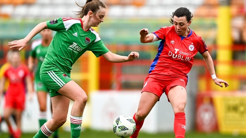 Megan Smyth-Lynch (right) netted twice for Shelbourne