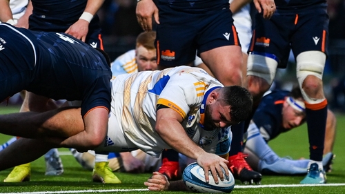 Michael Milne scores his first try