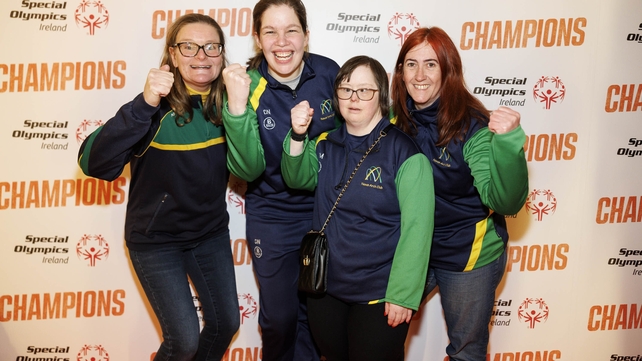 Fiona Brady , Deirdre Nevin, Emma Murray and Fiona Farrell of the Navan Arch Special Olympics Club