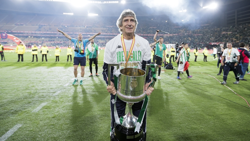 Manuel Pellegrini led Real Betis to their first trophy in 17 years with victory in last season's Copa del Rey