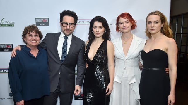 Trina Y. Vargo, Founder & President of the US-Ireland Alliance, J.J. Abrams, Eve Hewson, Jessie Buckley and Kerry Condon