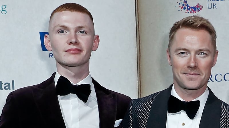 Jack Keating with is dad Ronan Keating