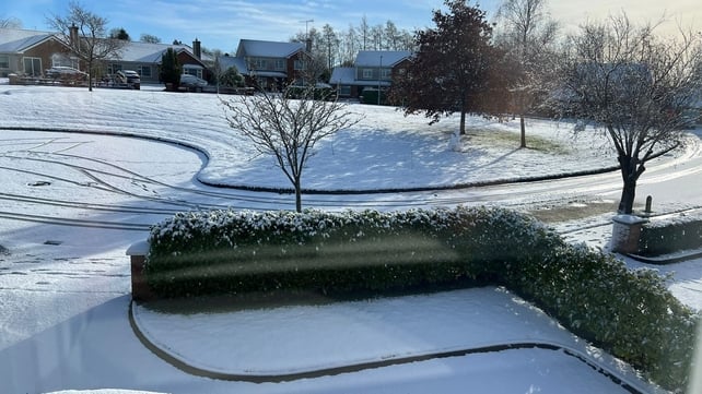 Dr Lily Barry sent us this photo of snow in Athboy, Co Meath