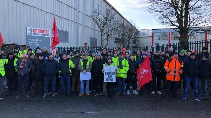 Cargotec workers on strike at Dundalk forklift manufacturer