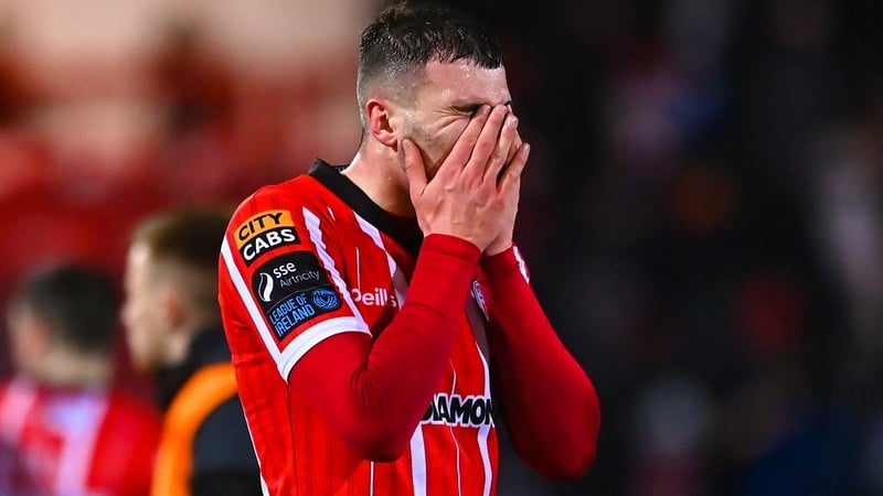 Derry's Ryan Graydon at the final whistle