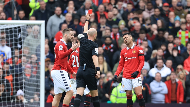 Casemiro getting his marching orders