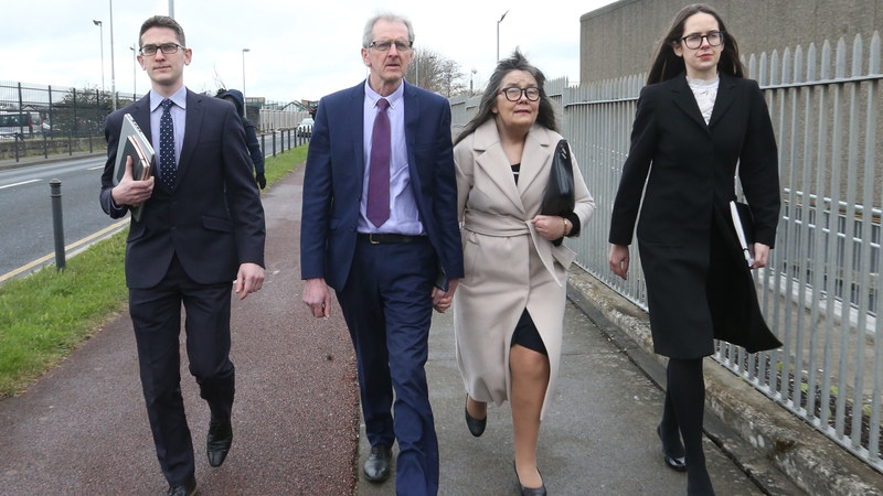 Members of the Burke family (L-R) Isaac Burke, father Sean Burke, mother Martina Burke, and Ammi Burke