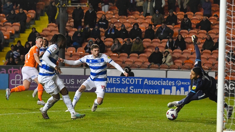 Blackpool's Andy Lyons scores his side's second goal