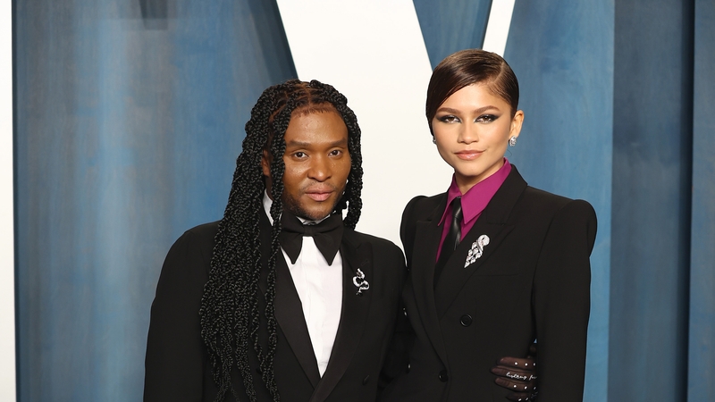 Law Roach and Zendaya attend the 2022 Vanity Fair Oscar Party. Photo: Getty