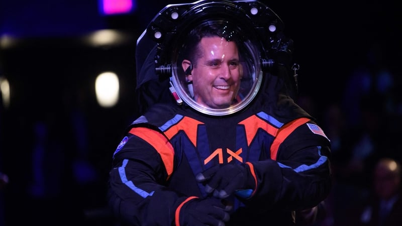 Axiom Space chief engineer Jim Stein modelled the suit at the Johnson Space Center in Houston
