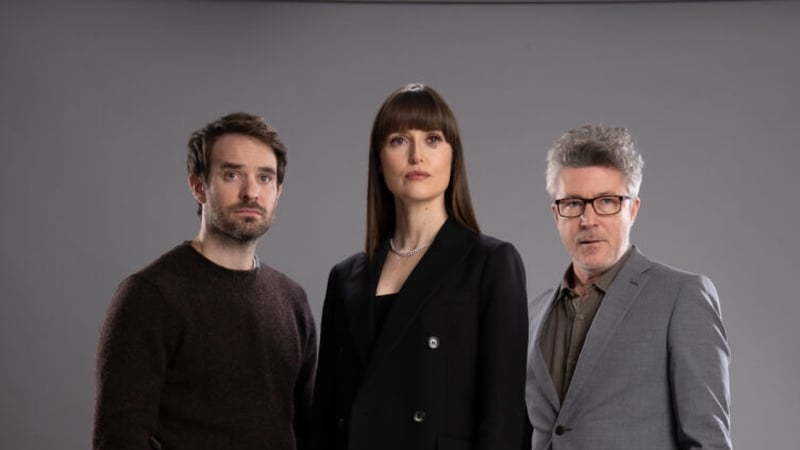 (L-R) Kin stars Charlie Cox, Clare Dunne and Aidan Gillen - BBC One, Saturday 18 November, 9:35pm