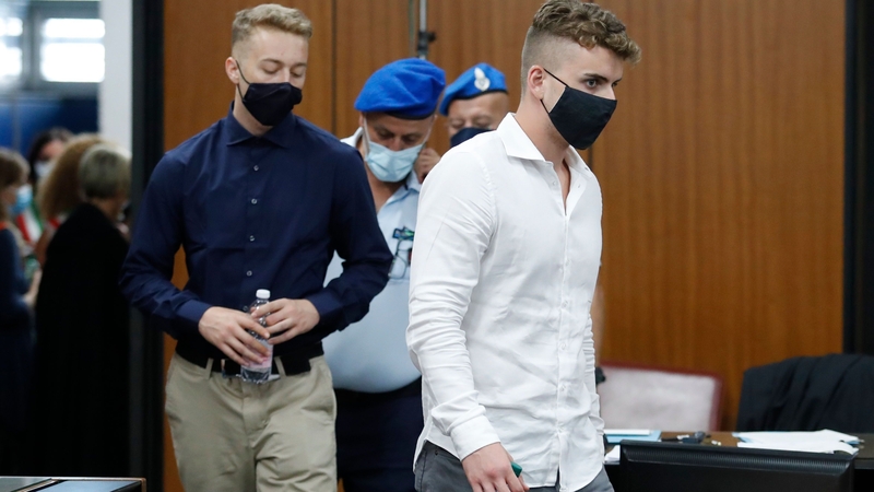 Finnegan Elder (L) and Gabriel Natale-Hjorth pictured during their trial