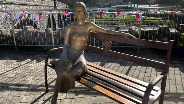 The sculpture is located beside the bridge at the seven arch viaduct in the town