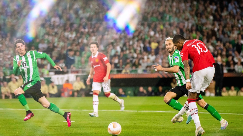 Marcus Rashford scores the only goal of the game