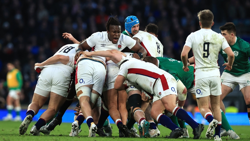 England's Maro Itoje controls the maul during last year's Six Nations encounter with Ireland at Twickenham