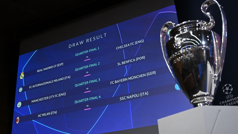The quarter-final first legs will be on 11/12 April and the second legs on 18/19 April, with all of the Tuesday night action live on RTÉ