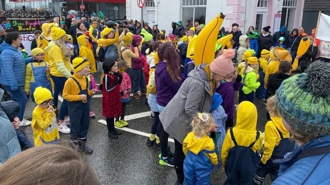Children in Wexford Town put the yellow in yellow bellies as they parade as minions