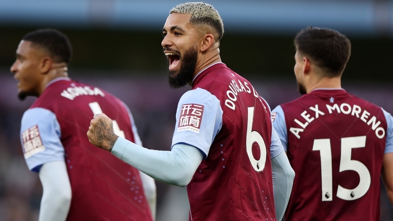 Douglas Luiz (centre) scored Aston Villa's first goal against Bournemouth