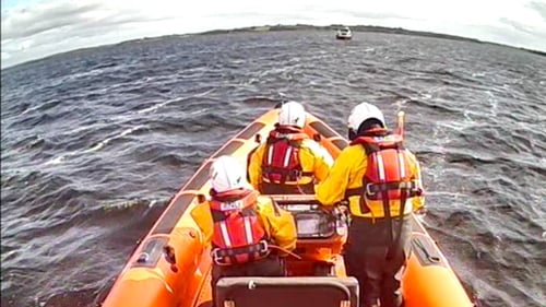 RNLI volunteers were told all on board were safe, unharmed and wearing their lifejackets, once they landed on the yacht (Photo: RNLI)