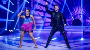 The penultimate competitive dance was Brooke and Robert's energetic and sassy showdance to Hallucinate by Dua Lipa.