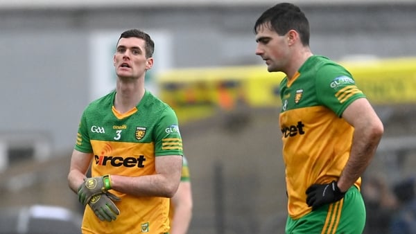 Caolan Ward (L) and Caolan McGonagle after losing to Mayo