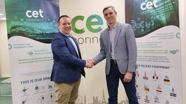 Brendan Mee and Sean Maher at CET Connect's offices