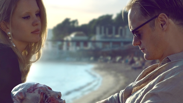 Mia Goth and Alexander Skarsgård in Infinity Pool