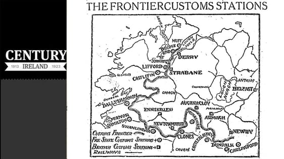 Century Ireland Issue 253 - Map of The frontier customs stations Photo: Irish Independent, 2 April …