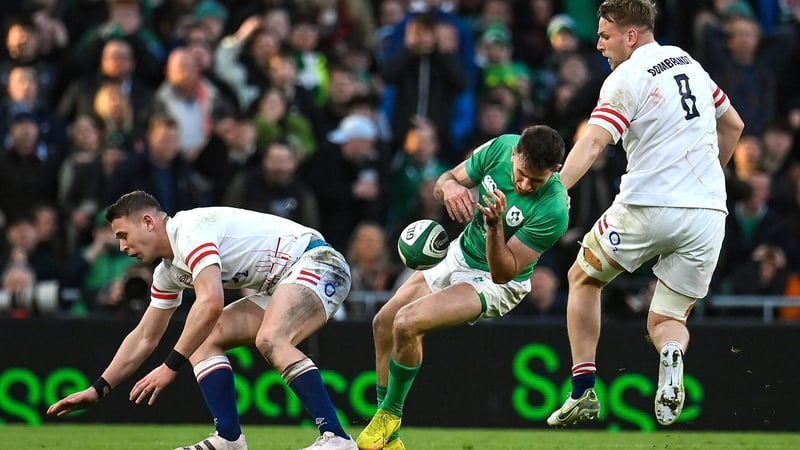 Freddie Steward was dismissed after a collision with Keenan late in the first half