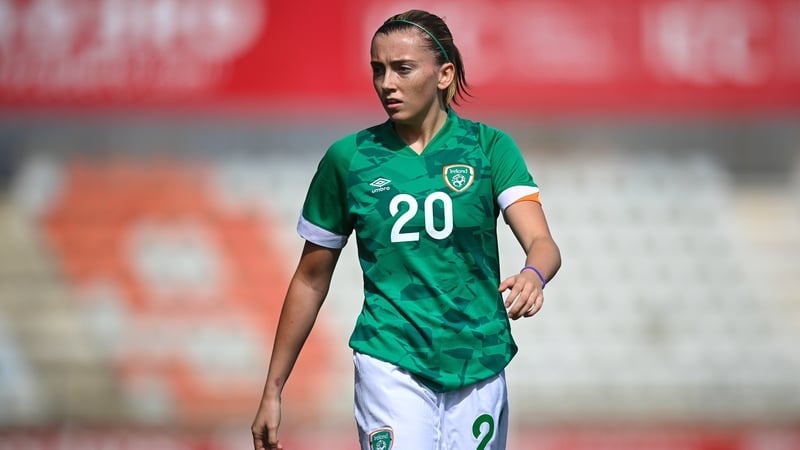 Abbie Larkin featured during Ireland's most recent World Cup warm-up friendly against China