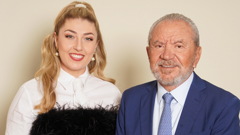 Marnie Swindells with Alan Sugar