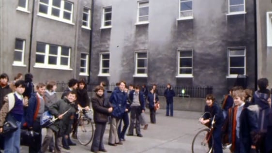 Pupils at the O'Connell School in Dublin, 1978.