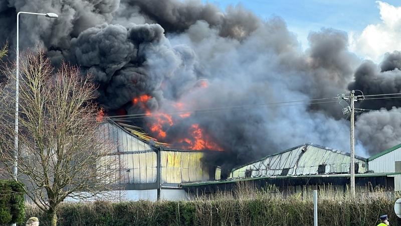 Footage on social media shows large plumes of smoke in the area (Credit: @CianFoley12)