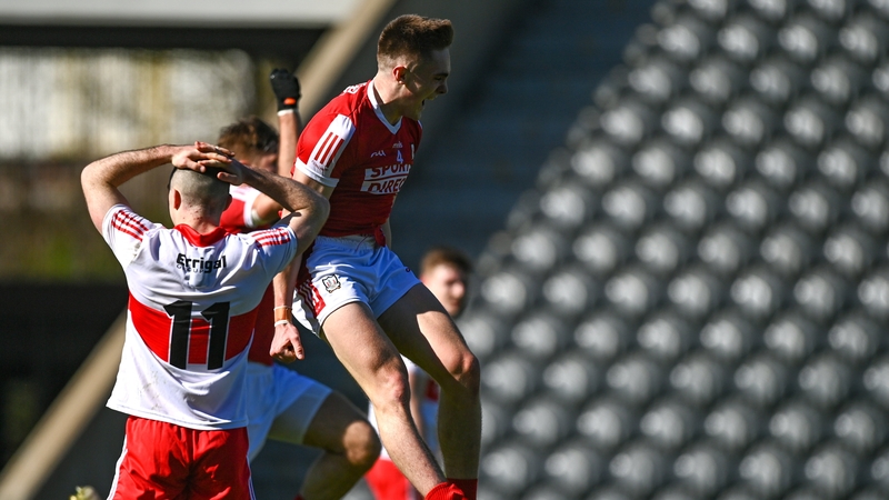 Tommy Walsh celebrates Cork's late goal