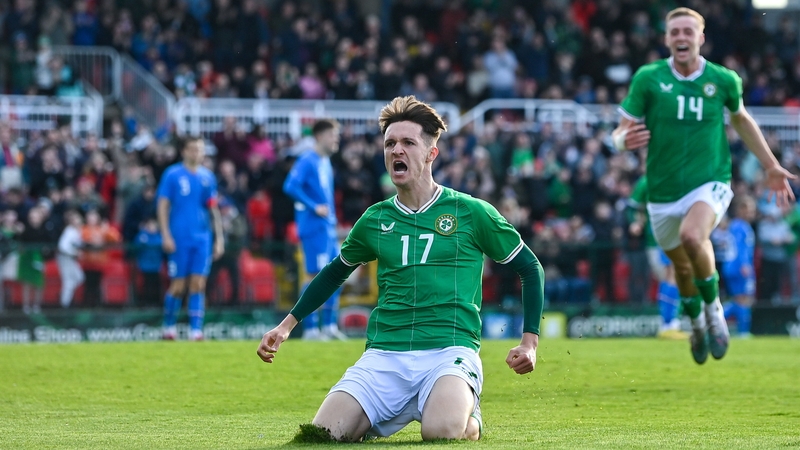 Celtic striker Johnny Kenny, currently on loan at Shamrock Rovers, celebrates scoring what turned out to be the match-winning goal