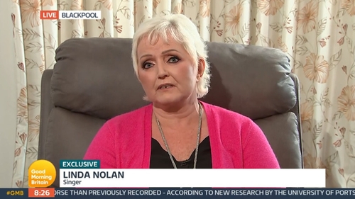 Linda Nolan - The singer said she is "not giving up" and is remaining "positive" about the future Screengrab: Good Morning Britain/ITV