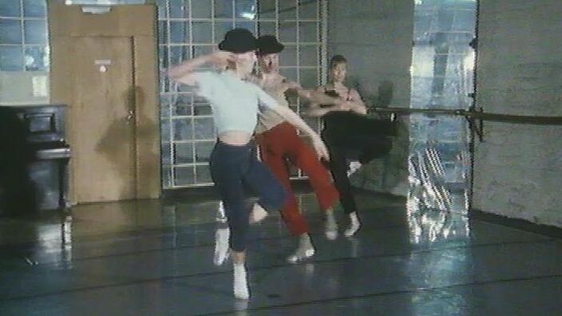 Dancers from the Irish National Ballet company rehearsing (1988)