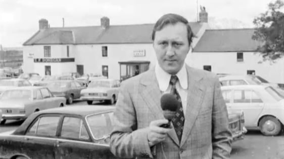 Tom McCaughren reporting outside the Monasterboice Inn restaurant and public house, Drogheda in Cou…