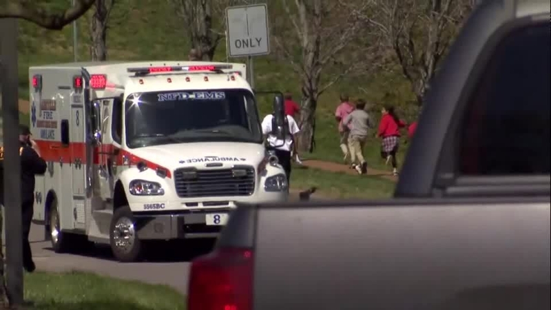 Emergency services at the scene in Nashville