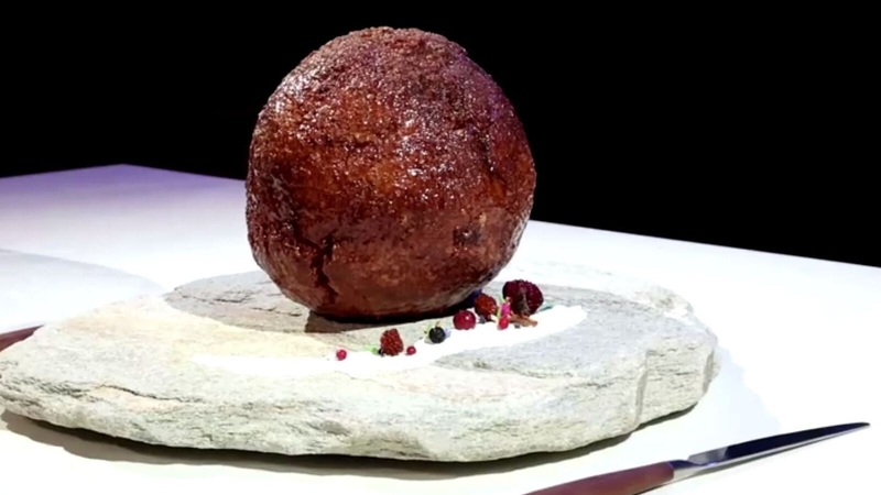 The meatball, which has the aroma of crocodile meat, is currently not for consumption.