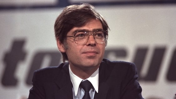 Fine Gael TD Alan Dukes at the party's 1983 Ard Fheis, at the R.D.S. in Dublin.