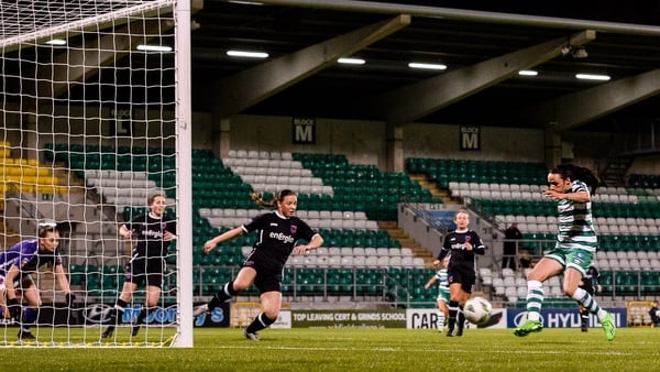 Aine O'Gorman scores Shamrock Rovers' second goal