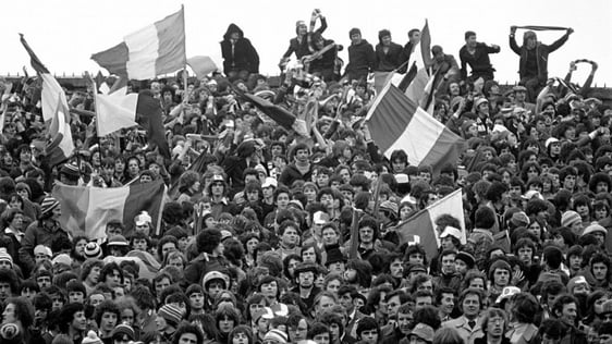 Crowd at Republic of Ireland v France World Cup qualifier (1977) 
Photo by Thomas Holton
