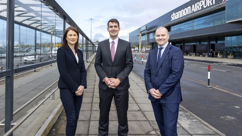 Mary Considine, CEO The Shannon Airport Group, Minister of State at the Department of Transport, Jack Chambers and Niall Kerins, Airport Director Shannon Airport Group