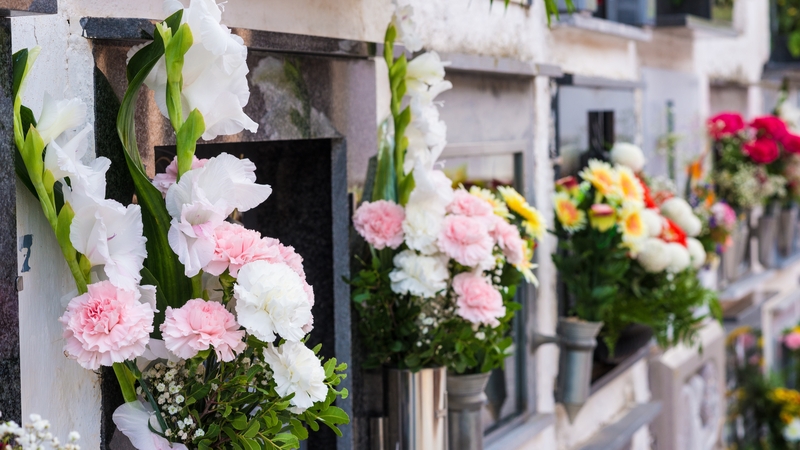 The woman appeared to have been placed alive inside a wall holding dozens of above-ground tombs (File pic)