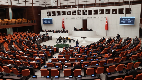 A view of the Turkish parliament in Ankara, as it clears the way for Finland to join the NATO alliance
