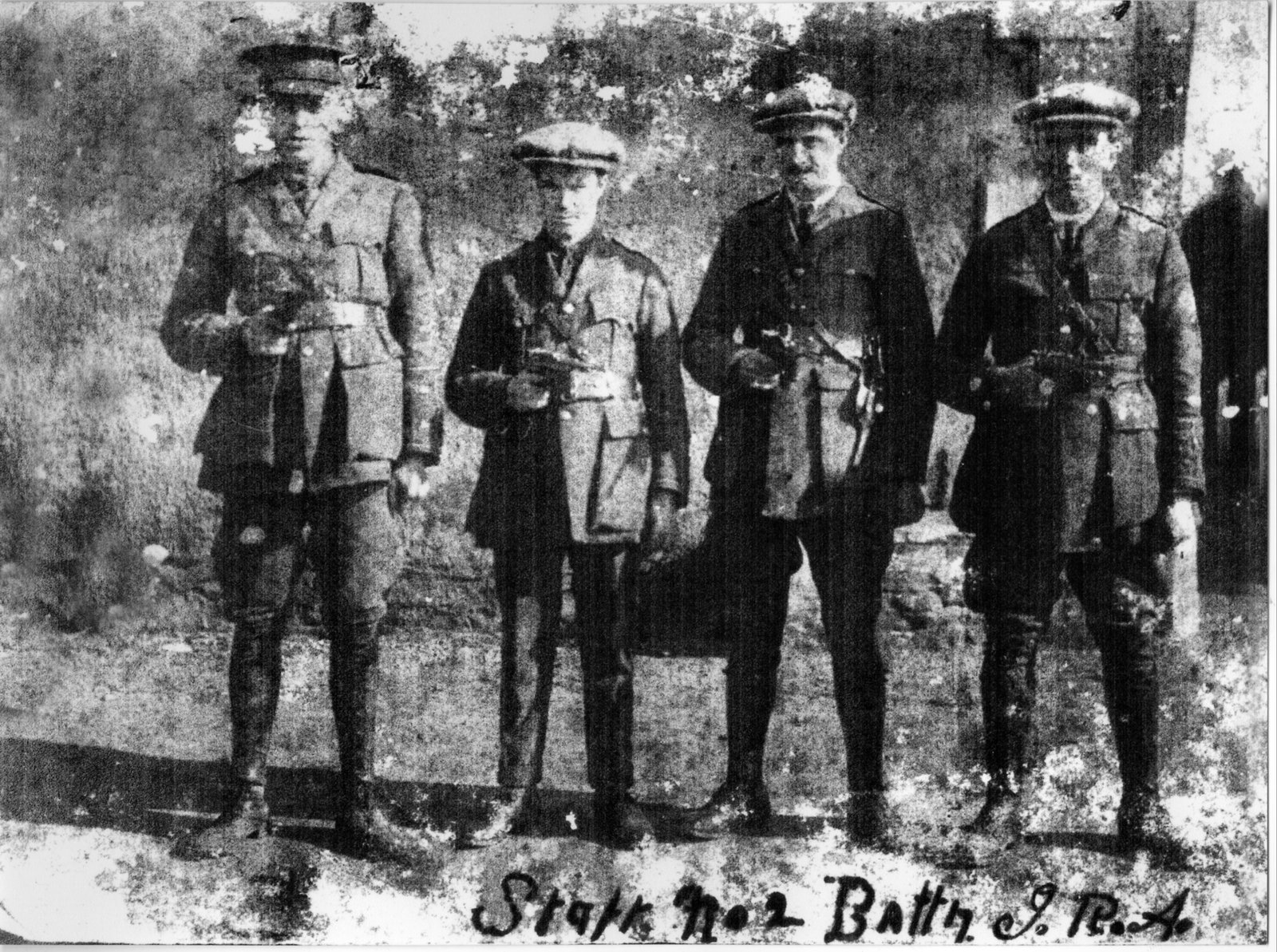 Staff officers of the Waterford IRA. By the spring of 1923, many of these men had been reduced to individuals on the run, just trying to survive death or capture. (Credit: Waterford County Museum)